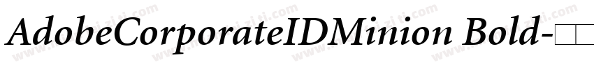 AdobeCorporateIDMinion Bold字体转换